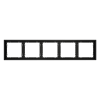 Рамка пластиковая VOLTUM S70 на 5 постов, (черный матовый)