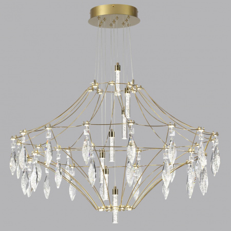 фото Потолочный светильник металл/хрусталь/нерж сталь IP20 LED 51W 4000K 220-240V FLAMENCO CLASSIC, арт. 7000/51CL