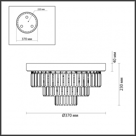 фото Латунь Люстра потолочная E14 4*40W 220V ZAHA CLASSI, арт. 5257/4C