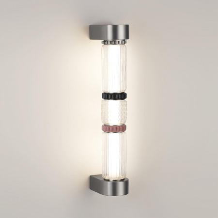 фото Темный сатин.никель/терракот/черный Настенный светильник LED 12W 4000K COLLIER L-VISION, арт. 5456/12WL