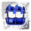 фото Розетка компьютерная встраиваемая VOLTUM S70 двойная RJ45+RJ45 кат.6, (белый матовый)