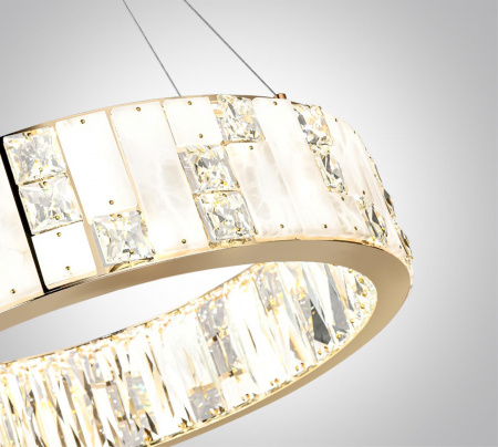 фото Золото/прозрачный/белый/металл/хрусталь/алебастр Люстра LED 46W 3700K CROSSA HALL, арт. 5072/60L