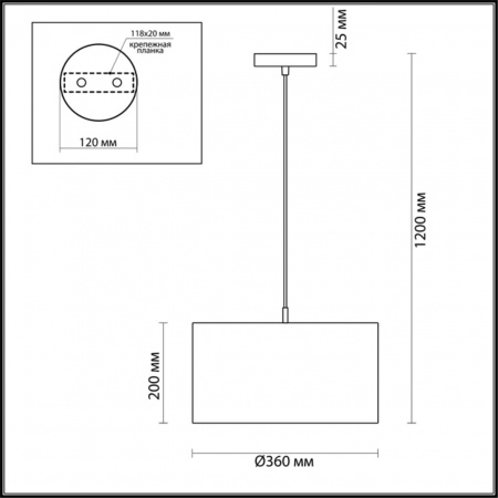 фото Никель/белый, металл/текстиль Подвес E27 2*60W 220V NIKKI MODERNI, арт. 3745/2