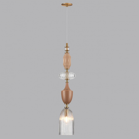фото Античная бронза/терракот/беж/стекло/керамика Подвес E14 1*40W TERRA MODERN, арт. 5414/1