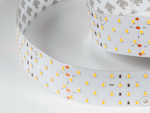 фото Лента светодиодная SWG 4x DSG 2835 WW 280L-V24-IP33, 3000 K, 700LED, 26W/m, 2500*36*2 mm, LUX, катушка 2.5 м