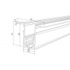 фото Slim Magnetic Шинопровод встраиваемый белый (1м) 85086/00