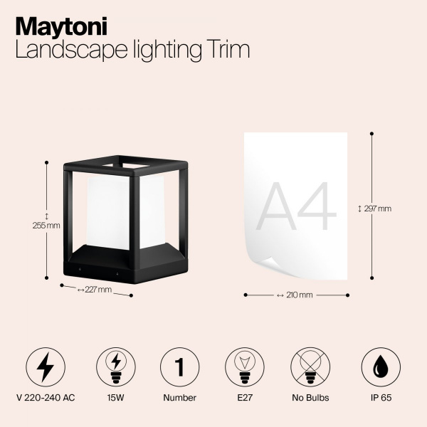Ландшафтный светильник Maytoni Outdoor Trim O455FL-01GF, графит