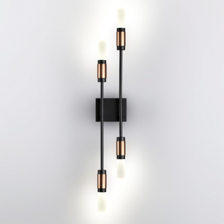фото Матовый черный/ант.бронза/белый/металл/стекло Бра LED 10W 4000K 540лм CANDEL L-VISION, арт. 5009/10WL