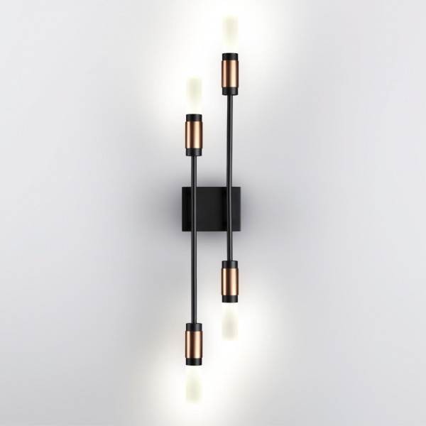 фото Матовый черный/ант.бронза/белый/металл/стекло Бра LED 10W 4000K 540лм CANDEL L-VISION, арт. 5009/10WL