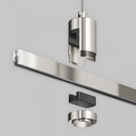 фото Подвес тросовый Hang одинарный Flarity платина Maytoni Technical TRA157SW-S1-PT