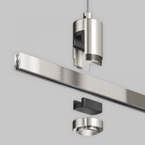 фото Подвес тросовый Hang одинарный Flarity платина Maytoni Technical TRA157SW-S1-PT