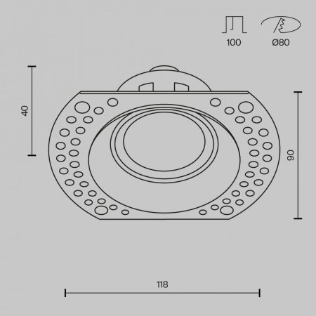 фото Встраиваемый светильник Maytoni Technical Dot DL042-01-RD-W, белый