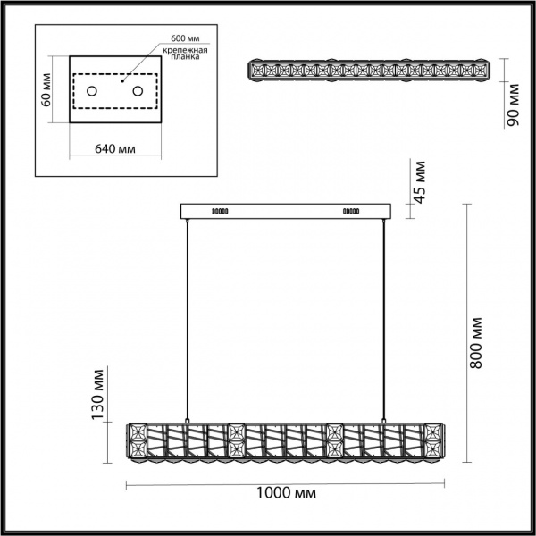 фото Золото/прозрачный/металл/хрусталь/стекло Люстра LED 40W 3700K VERSION HALL, арт. 5071/40L