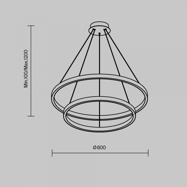 фото Подвесной светильник Maytoni Rim MOD058PL-L74BK, черный