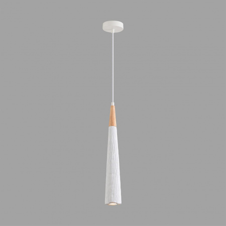 фото Белый/бежевый, металл/дерево/цемент Подвес GU10 LED 5W 220V EOLIANA SUSPENTIONI, арт. 8352/1C