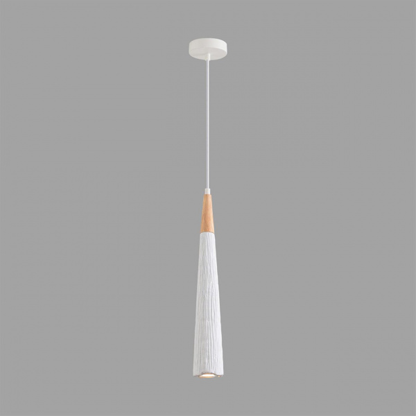 фото Белый/бежевый, металл/дерево/цемент Подвес GU10 LED 5W 220V EOLIANA SUSPENTIONI, арт. 8352/1C