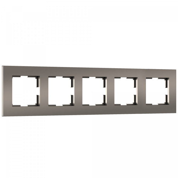 фото Рамка из поликарбоната на 5 постов Slab бронза софт W0052963
