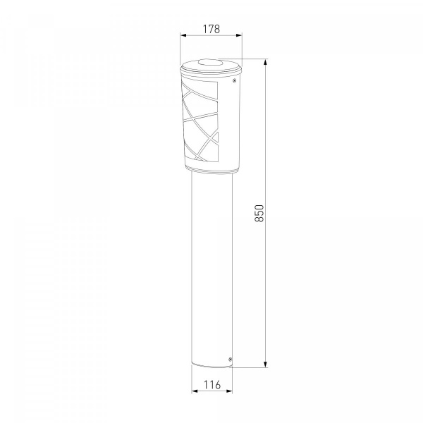 фото Ландшафтный светильник на столбе Premier F черный IP44 GL 1017F