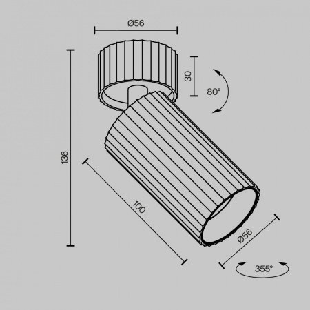 фото Потолочный светильник Maytoni Technical Calipso C108CL-01-GU10-BS, латунь