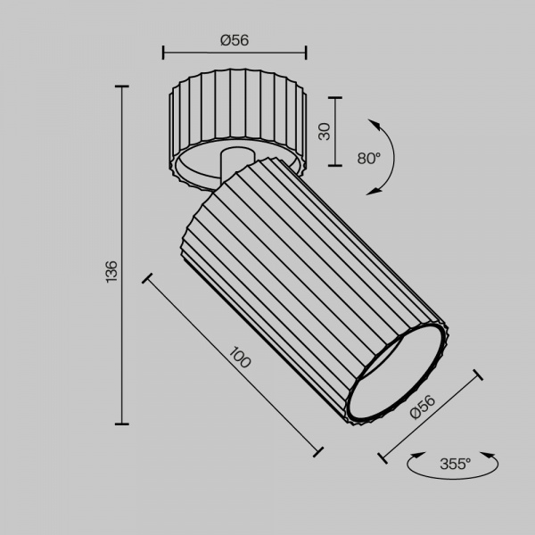 фото Потолочный светильник Maytoni Technical Calipso C108CL-01-GU10-B, черный
