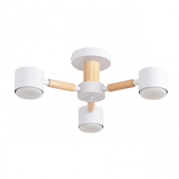 Белый, металл/дерево Светильник потолочный GX53 LED 3*7W 220V VUDI COMFI, арт. 8306/3C