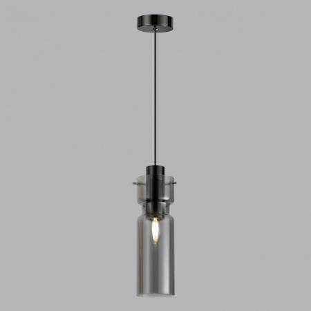 фото Черный/дымчатый/металл/стекло Подвес E27 1*40W SCROW PENDANT, арт. 5057/1