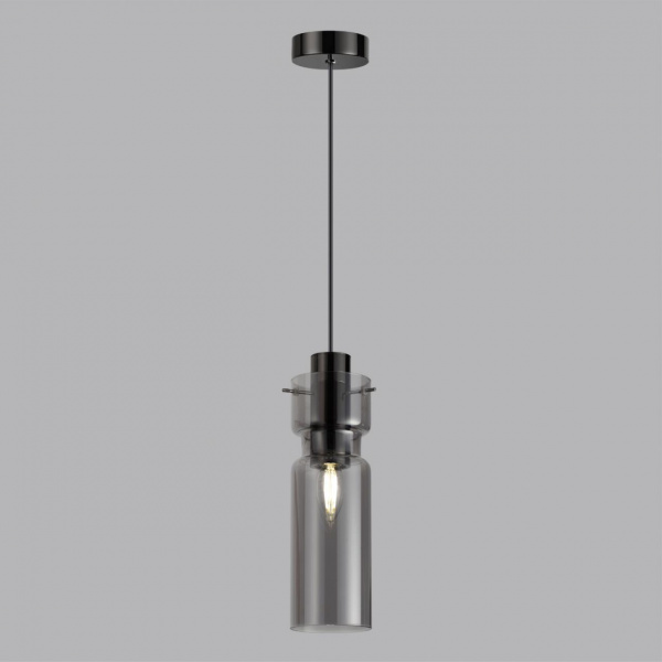 фото Черный/дымчатый/металл/стекло Подвес E27 1*40W SCROW PENDANT, арт. 5057/1