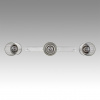 фото Хром/прозрачный металл/металл Подвес Е14 3*40W 220V ISHA COMFI, арт. 8102/3A