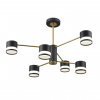 фото Черный/латунь, металл/акрил Люстра потолочная LED GX53 6*7W 220V LANIKA COMFI, арт. 8240/6C