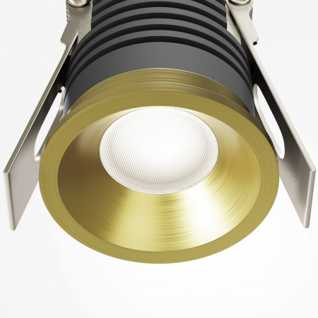 фото Встраиваемый светильник Maytoni Technical Mini DL059-7W4K-BS, латунь