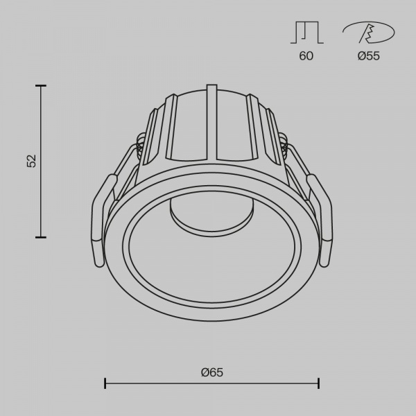 фото Встраиваемый светильник Maytoni Technical Alfa LED DL043-01-10W4K-RD-WB, белый