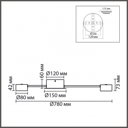 фото Белый, металл Люстра GX53 LED 10*7W 220V TORINA COMFI, арт. 8343/10C