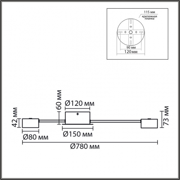 фото Белый, металл Люстра GX53 LED 10*7W 220V TORINA COMFI, арт. 8343/10C