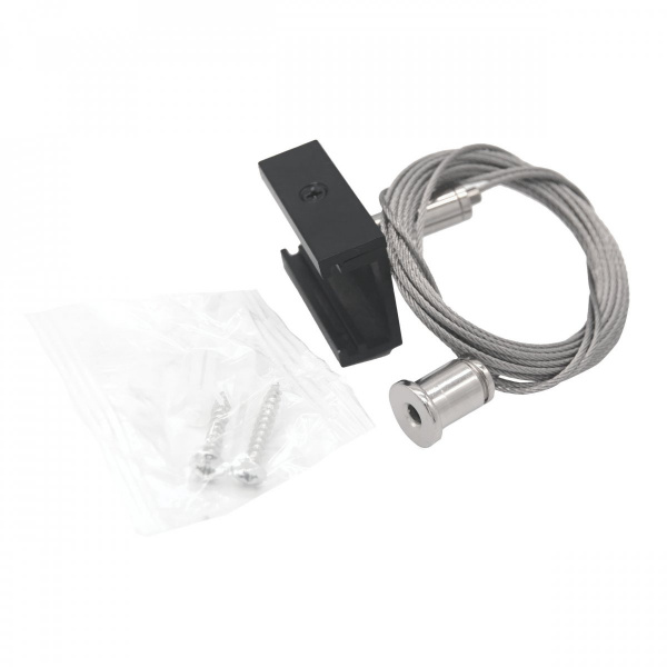 Подвес скрытый тип D треку 5040xx-(F)/(R) 1,5 м Quattro, черный Lightstar 504177-FR2