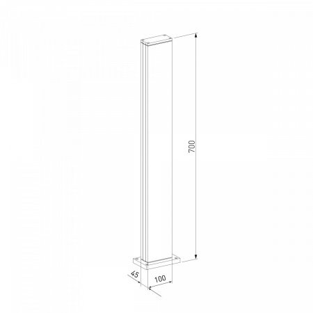 фото Ландшафтный светодиодный светильник Flat IP54 1538 TECHNO LED серый