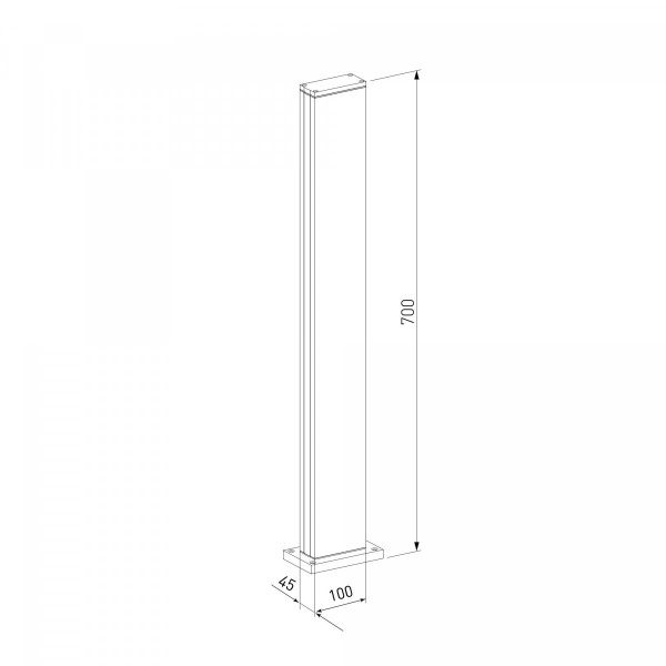 фото Ландшафтный светодиодный светильник Flat IP54 1538 TECHNO LED серый