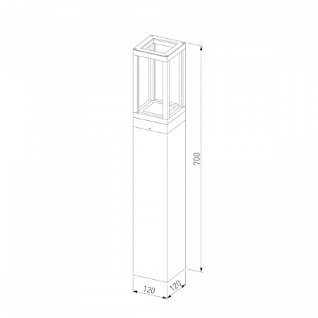 фото Ландшафтный светодиодный светильник Frame LED IP54 1529 TECHNO черный