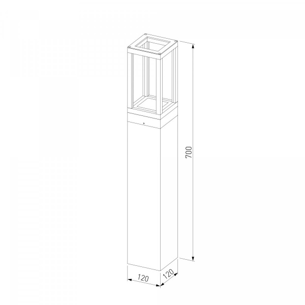 фото Ландшафтный светодиодный светильник Frame LED IP54 1529 TECHNO серый