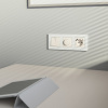 фото Розетка с заземлением, шторками и USB тип A+C (айвори матовый) W1171762