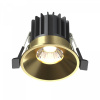 Встраиваемый светильник Maytoni Technical Round DL058-7W4K-BS, латунь
