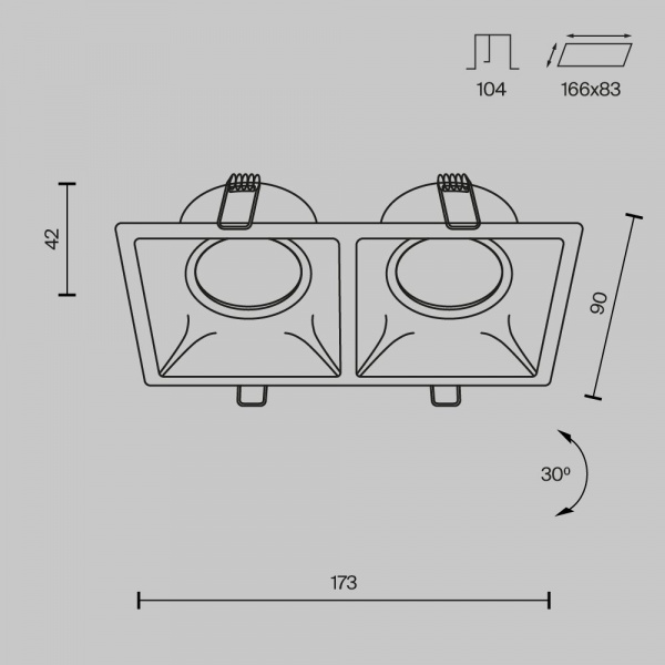 фото Встраиваемый светильник Maytoni Technical Dot DL029-2-02W, белый