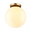 фото Золотист/металл/белый/акрил Потолочный светильник IP44 E27 LED max 9W BOSCO HIGHTECH, арт. 4248/1C