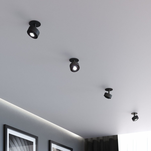 фото Потолочный поворотный светодиодный светильник Only 6W 4000K чёрный 25089/LED