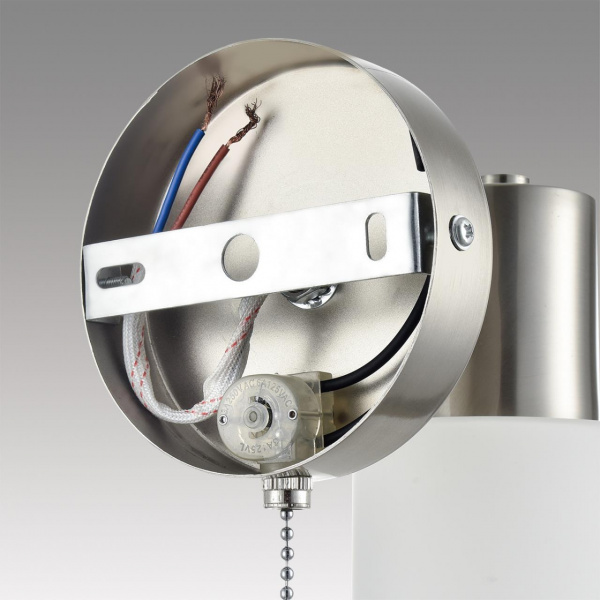 фото Никель/белый металл/стекло Бра Е14 1*40W 220V MAVE COMFI, арт. 8099/1W