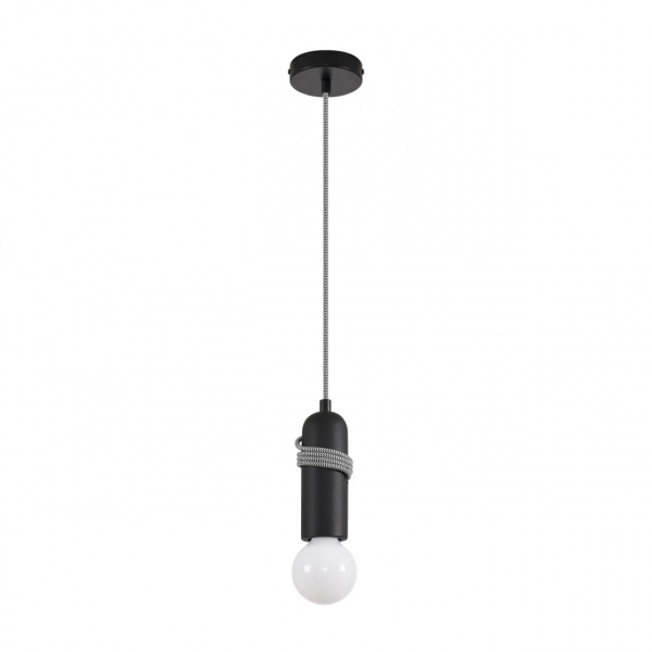 Черный, металл/бетон Подвес E27 LED 10W 220V TESLA ECO, арт. 8364/1A