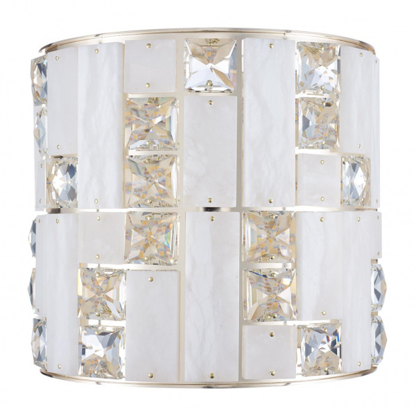 Золото/прозрачный/белый/металл/хрусталь/алебастр Бра LED 15W 3700K CROSSA HALL, арт. 5072/28WL