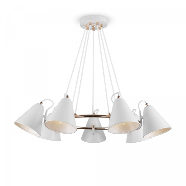 Люстра Freya Falke FR8001PL-07WG, белый с золотом