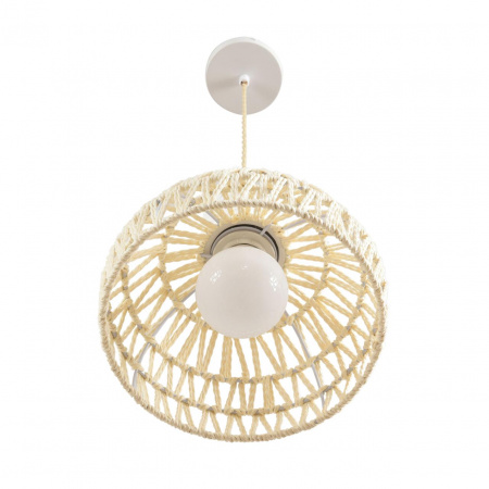 фото Белый/бежевый, цемент/металл/джутовый шнур Подвес E27 LED 10W 220V BOHO ECO, арт. 8368/1A