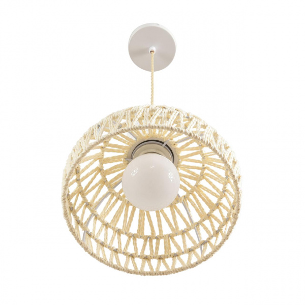 фото Белый/бежевый, цемент/металл/джутовый шнур Подвес E27 LED 10W 220V BOHO ECO, арт. 8368/1A