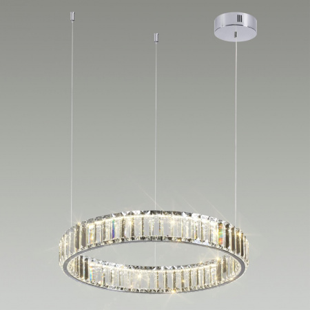 фото Хром/прозрачный металл/хрусталь Люстра LED 30W 4000K 3570Лм VEKIA L-VISION, арт. 4930/30L